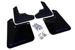 Rally Armor - Rally Armor MF2-UR-BLK/BL Black Mud Flap Blue Logo - Image 1