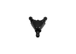 Fleece Performance - Fleece FPE-FIT-Y06-BLK 3/8" Black Aluminum Barbed Y-Fitting -6 Pushlock Hose - Image 2