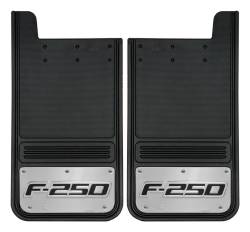 Gatorback - Gatorback 12"x23" Universal Black Mud Flaps F250 Logo GB1223F250 - Image 1