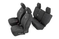 Rough Country Suspension Systems - Rough Country Front/Rear Seat Covers Black for 08-10 Jeep JK 4DR 91002A - Image 1