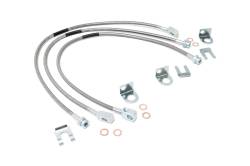 Rough Country Suspension Systems - Rough Country 89715 Stainless Brake Line Kit w/4"-6" Lift for Jeep XJ/YJ/TJ - Image 1