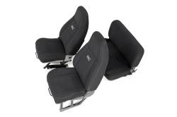 Rough Country Suspension Systems - Rough Country Front/Rear Seat Covers Black for 87-90 Jeep Wrangler YJ 91008 - Image 1