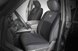 Rough Country Suspension Systems - Rough Country Front/Rear Seat Covers Black for 09-18 RAM Trucks Crew 91029 - Image 2