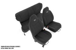 Rough Country Suspension Systems - Rough Country Front/Rear Seat Covers Black for 97-01 Cherokee XJ 91023 - Image 1