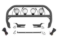 Rough Country Suspension Systems - Rough Country 51049 4" Black Front Bumper Nudge Bar w/LED for 21-26 Ford Bronco - Image 1