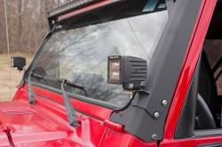 Rough Country Suspension Systems - Rough Country 70046 Lower A-Pillar Light Mounts Black for 97-06 Jeep Wrangler TJ - Image 2