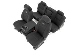 Rough Country Suspension Systems - Rough Country Front Seat Covers Black 07-13 Silverado/Sierra Crew 91033 - Image 1