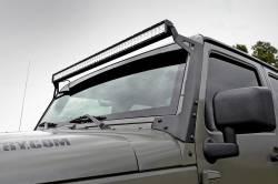 Rough Country Suspension Systems - Rough Country Upper Windshield 50" Light Bar Mounts Black for Jeep JK 70504 - Image 1