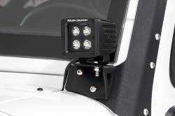 Rough Country Suspension Systems - Rough Country Lower Windshield Light Mounts Black for Jeep Wrangler JK 70044 - Image 1