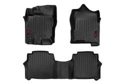Rough Country Suspension Systems - Rough Country Front/Rear Floor Liners Black for 16-24 Titan/XD Crew M-81712 - Image 1