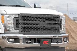 Rough Country Suspension Systems - Rough Country 70213 Front Mesh Grille Insert Black for 17-19 Ford Super Duty - Image 4