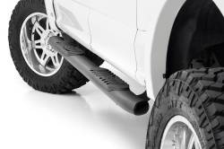 Rough Country Suspension Systems - Rough Country 4.5" Oval Tube Nerf Steps Black 15-24 F150 Crew 21005 - Image 1