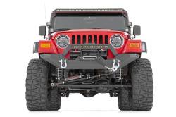 Rough Country Suspension Systems - Rough Country Rock Crawler Front Winch Bumper Black for Jeep Wrangler TJ 10595 - Image 2