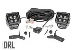 Rough Country Suspension Systems - Rough Country 70052DRL A-Pillar 2" LED Ditch Light Kit Spot for 18-26 Jeep JL/JT - Image 1