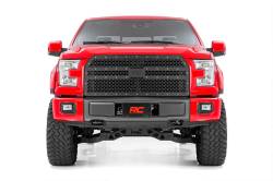 Rough Country Suspension Systems - Rough Country 70191 Front Mesh Grille Insert Black for 15-17 Ford F150 2WD/4WD - Image 2