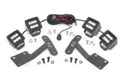 Rough Country Suspension Systems - Rough Country 70836 A-Pillar 2" LED Ditch Light Kit-Flood for 14-21 Tundra - Image 1