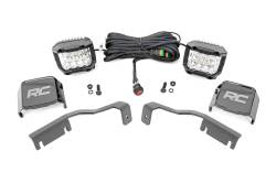 Rough Country Suspension Systems - Rough Country 71068 A-Pillar 3" OSRAM LED Ditch Light Flood for 22-26 Frontier - Image 1
