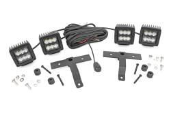 Rough Country Suspension Systems - Rough Country 70822 Cowl Mount Dual 2" LED Light Pod Kit for 18-26 Jeep JL/JT - Image 1