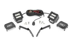 Rough Country Suspension Systems - Rough Country 71059 A-Pillar 2" LED Ditch Light Flood for 07-14 Silverado/Sierra - Image 1
