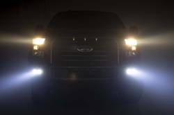 Rough Country Suspension Systems - Rough Country 70831 Dual 2" LED Pod Fog Light Kit-SAE Flood for 15-17 Ford F150 - Image 3