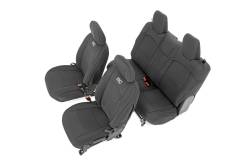 Rough Country Suspension Systems - Rough Country 91020 Front/Rear Seat Covers Black for 18-26 Jeep Wrangler JL 4WD - Image 1