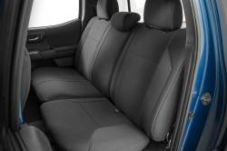 Rough Country Suspension Systems - Rough Country Front/Rear Seat Covers Black for 16-23 Toyota Tacoma Double 91031 - Image 3