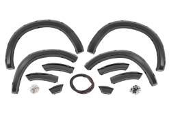 Rough Country Suspension Systems - Rough Country F-D10911B Pocket Fender Flares Black for 09-18 RAM 1500 - Image 1