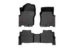 Rough Country Suspension Systems - Rough Country Front/Rear Floor Liners Black for 22-24 Frontier Crew M-80515 - Image 1