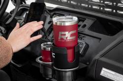 Rough Country Suspension Systems - Rough Country J5054 2-in-1 Expanding Center Console Cup/Phone Holder Black - Image 1
