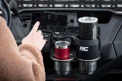 Rough Country Suspension Systems - Rough Country J5054 2-in-1 Expanding Center Console Cup/Phone Holder Black - Image 3