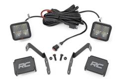Rough Country Suspension Systems - Rough Country 82059 A-Pillar 2" LED Ditch Light Flood for 07-14 Silverado/Sierra - Image 1