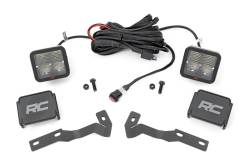 Rough Country Suspension Systems - Rough Country 81080 A-Pillar 2" LED Ditch Light Kit-Spot for 16-23 Toyota Tacoma - Image 1
