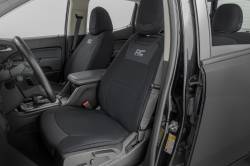 Rough Country Suspension Systems - Rough Country 91051 Front/Rear Seat Covers Black for 15-22 Colorado/Canyon Crew - Image 2