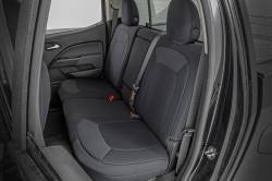 Rough Country Suspension Systems - Rough Country 91051 Front/Rear Seat Covers Black for 15-22 Colorado/Canyon Crew - Image 4
