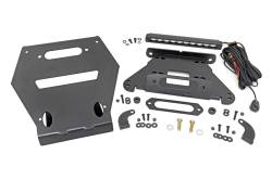 Rough Country Suspension Systems - Rough Country 93140 Front 10" Slimline Winch Mount Black for Polaris RZR Pro R - Image 1