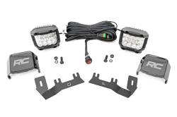 Rough Country Suspension Systems - Rough Country 71056 A-Pillar 3" Ditch Light Kit for 14-18 Silverado/Sierra 1500 - Image 1