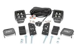 Rough Country Suspension Systems - Rough Country 93080 A-Pillar 2" LED Pod Ditch Light Kit for Polaris RZR Pro XP - Image 1