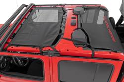 Rough Country Suspension Systems - Rough Country Extended Mesh Bikini Top Black for 20-24 Gladiator JT 85118 - Image 2