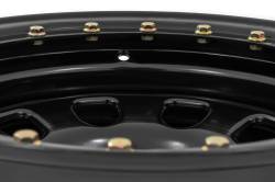 Rough Country Suspension Systems - Rough Country RC158545SL D-Window Beadlock Style Wheel 15x8 5x4.5 -19mm Black - Image 4