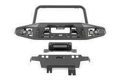 Rough Country Suspension Systems - Rough Country 51205 HD Tubular Front Winch Bumper Black for 21-26 Bronco 4WD - Image 1