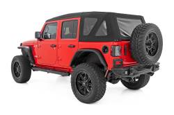 Rough Country Suspension Systems - Rough Country 4.5" Oval Tube Nerf Steps Black for 18-24 Wrangler JL 4DR 21016 - Image 3