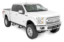 Rough Country Suspension Systems - Rough Country 51008A SRX2 Drop Step Nerf Bars Black for 15-26 F150/Super Duty - Image 2