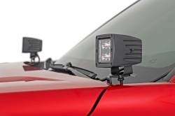 Rough Country Suspension Systems - Rough Country 72102 A-Pillar 2" LED Ditch Light Kit Flood for 24-26 Tacoma - Image 4