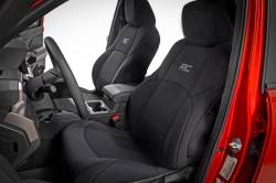 Rough Country Suspension Systems - Rough Country Front/Rear Seat Covers Black for 24-25 Toyota Tacoma Double 91062 - Image 2