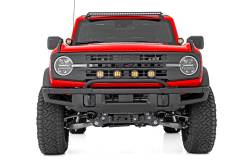 Rough Country Suspension Systems - Rough Country 51136 Black Front Bumper Bull Bar w/LED for 21-24 Ford Bronco - Image 4