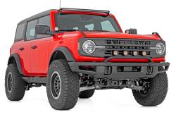 Rough Country Suspension Systems - Rough Country 51136 Black Front Bumper Bull Bar w/LED for 21-24 Ford Bronco - Image 3