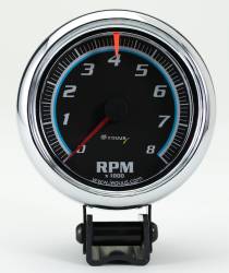 Equus - Equus E6078 Gauge Tachometer 3-3/8" 8k RPM Blk Dial Chrm Case 6000 Series - Image 2
