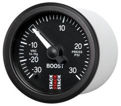 Stack - Stack ST3112 52mm Mechanical Boost Gauge -30inHg to +30 PSI Black - Image 2