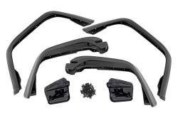 Rough Country Suspension Systems - Rough Country A-J02022 Black WF1 Flat Style Fender Flares for 20-26 Gladiator JT - Image 1
