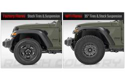 Rough Country Suspension Systems - Rough Country A-J02022 Black WF1 Flat Style Fender Flares for 20-26 Gladiator JT - Image 2
